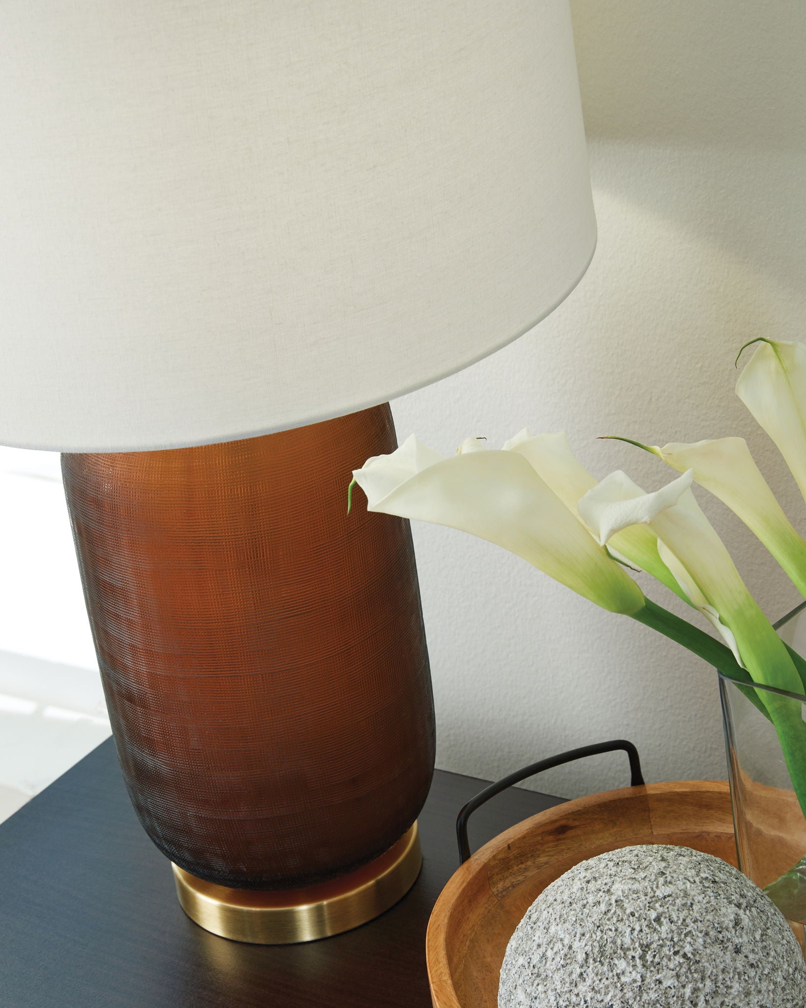 Farberman - Lampe de table en verre - Ambre