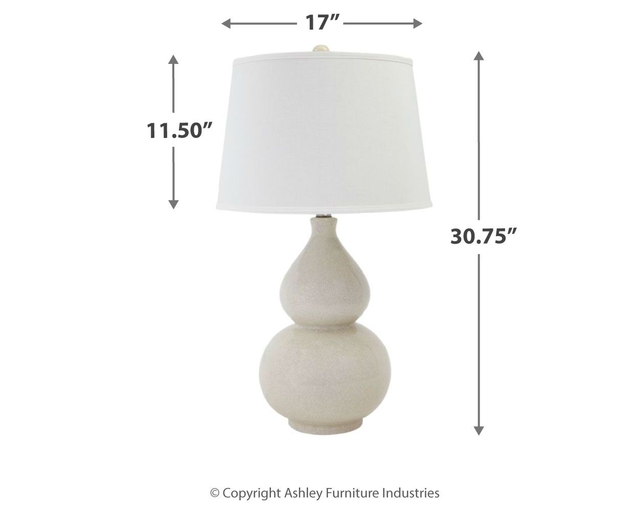 Saffi - Lampe de table en céramique - Crème