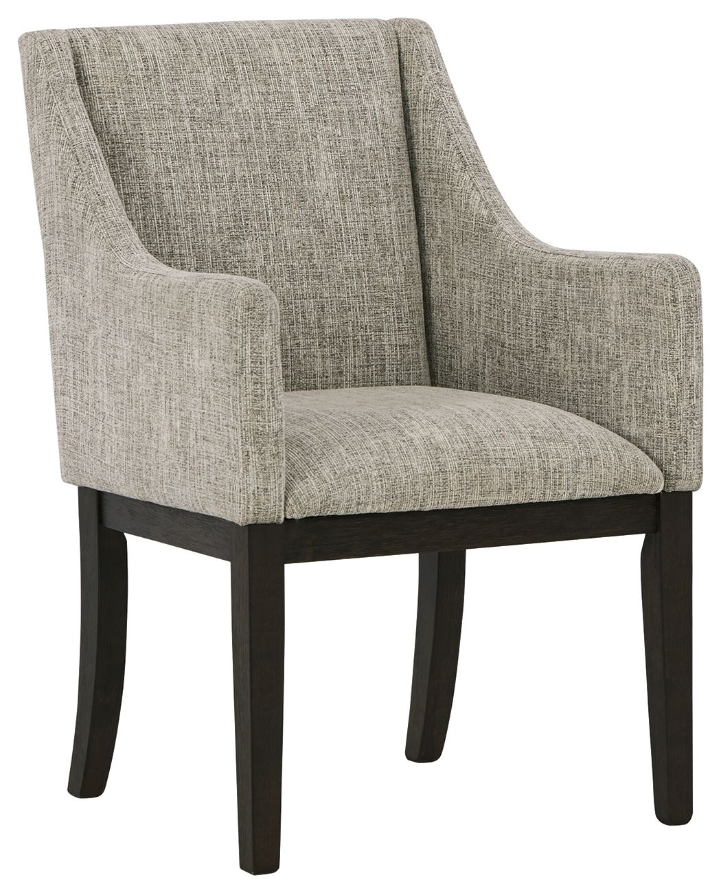 Burkhaus - Chaise de salle à manger capitonnée avec accoudoirs (lot de 2) - Beige / Marron foncé