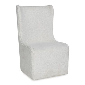 Radkin - Chaise de salle à manger tapissée à dossier haut (lot de 2) - Blanc cassé