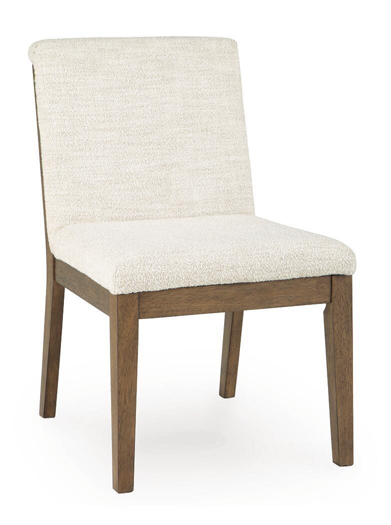 Marxmore - Chaise de salle à manger rembourrée (lot de 2) - Beige / Marron