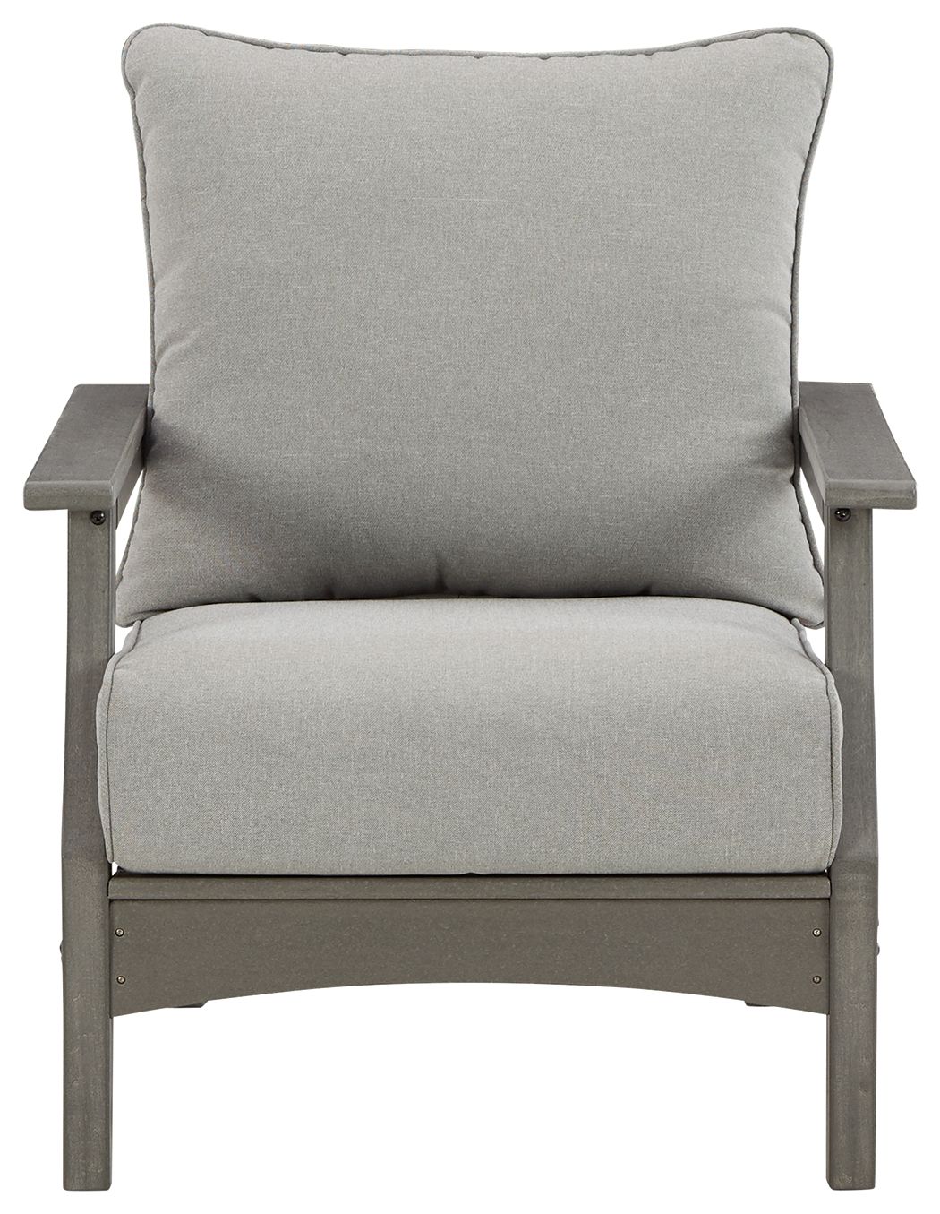 Visola - Chaise longue avec coussin (lot de 2) - Gris