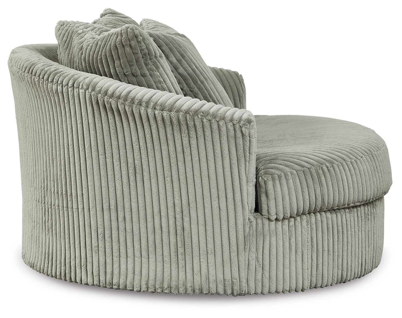Lindyn - Fauteuil pivotant surdimensionné - Tissu - Fog