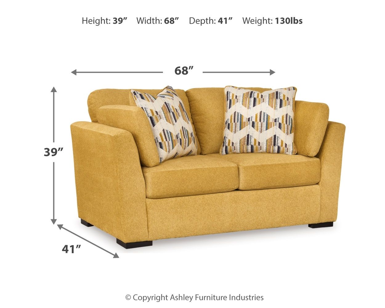 Keerwick - Loveseat - Sunflower