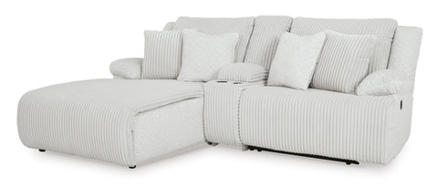 Top Tier 3 Piece Reclining Sectional - Alloy / Left Facing Chaise