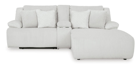 Top Tier 3 Piece Reclining Sectional - Alloy / Right Facing Chaise