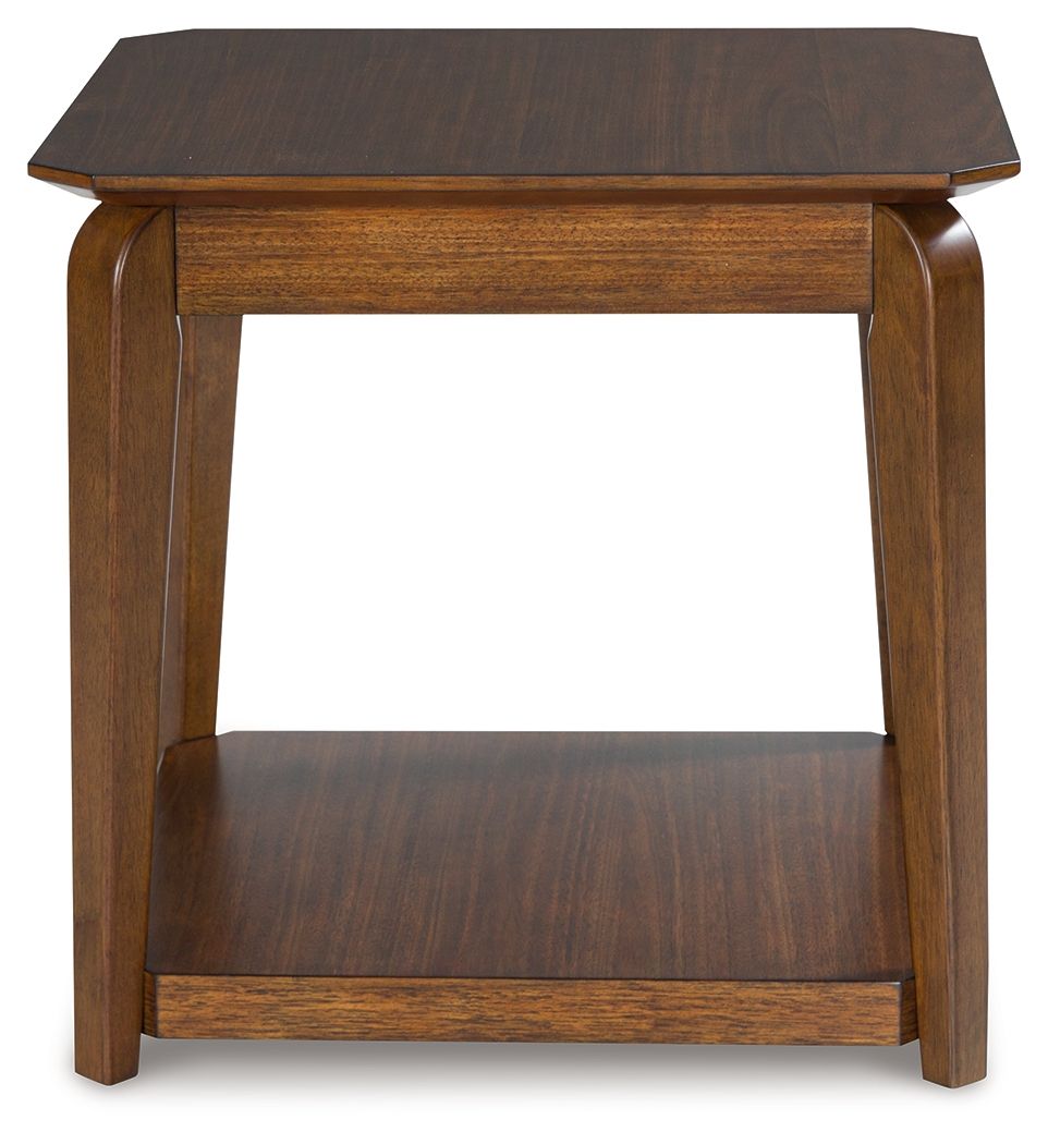 Trenmour - Table d'appoint carrée - Brun moyen