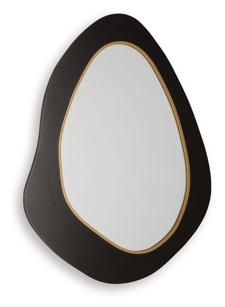 Kierlock - Miroir décoratif - Finition Noir/Or
