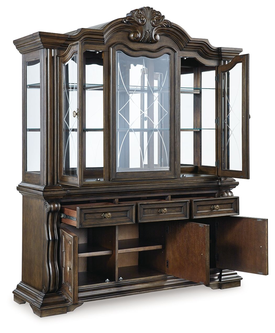 Maylee - Buffet et vaisselier de salle à manger - Marron foncé