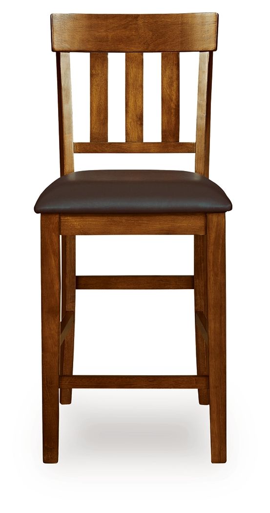 Ralene - Tabouret de bar rembourré (Lot de 2) - Brun moyen