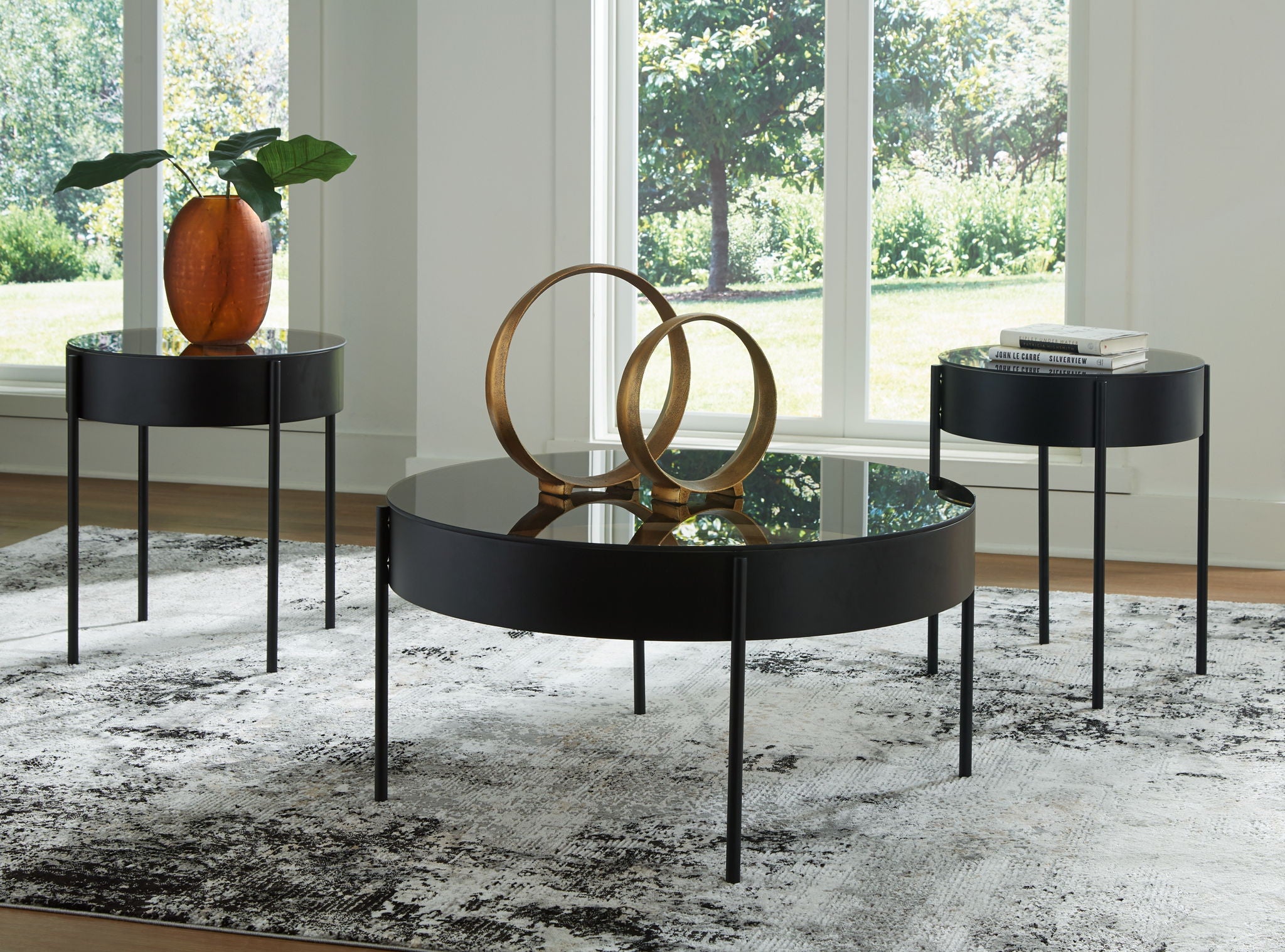 Ardoline - Tables d'appoint (Lot de 3) - Noir