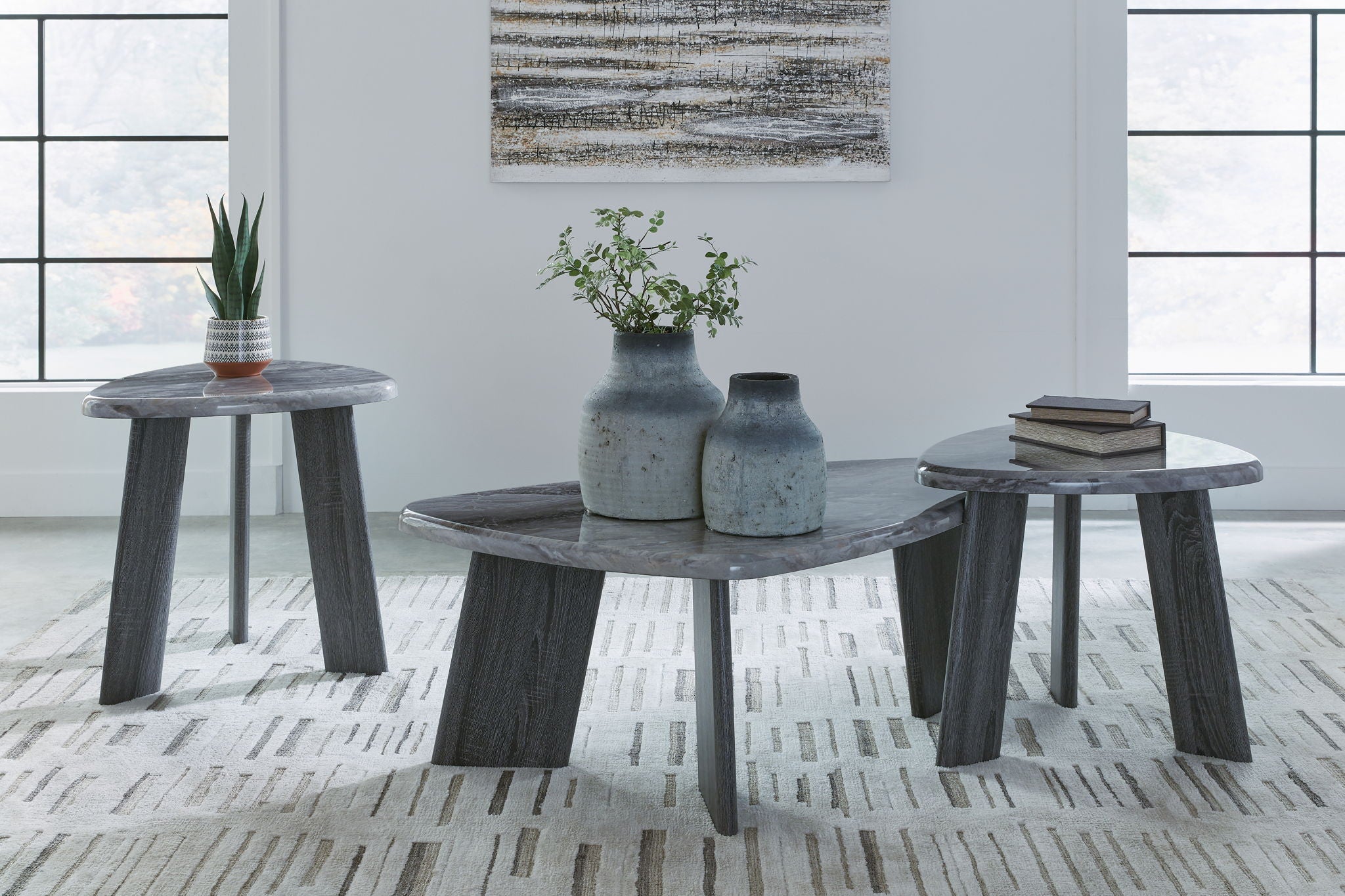 Bluebond - Tables d'appoint (Lot de 3) - Gris