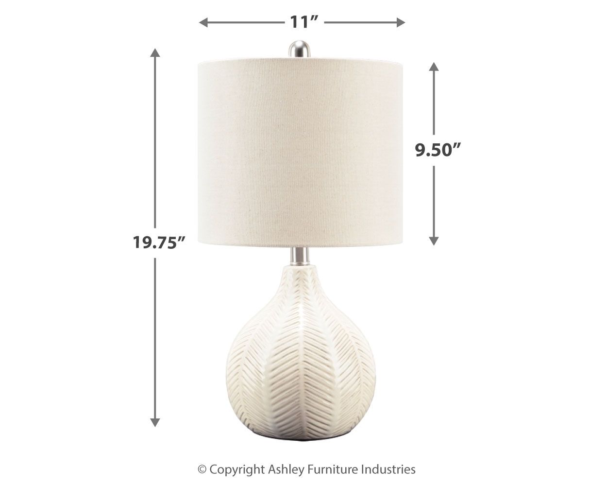 Rainermen - Lampe de table en céramique - Blanc cassé