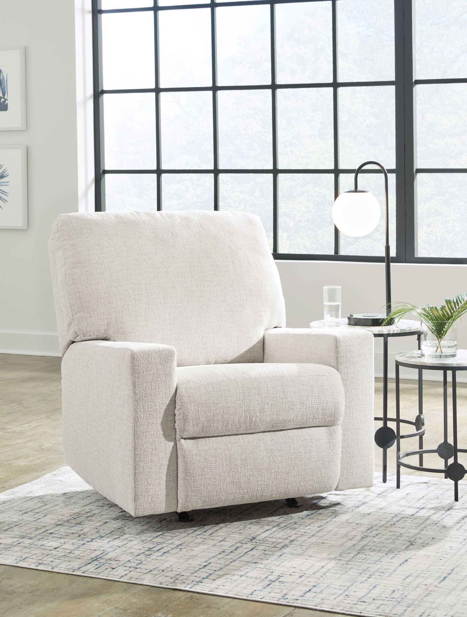 Rannis - Fauteuil inclinable à bascule - Tissu - Snow