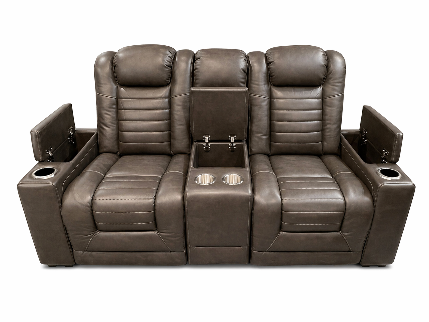 Apricot Power Reclining Console Sofa