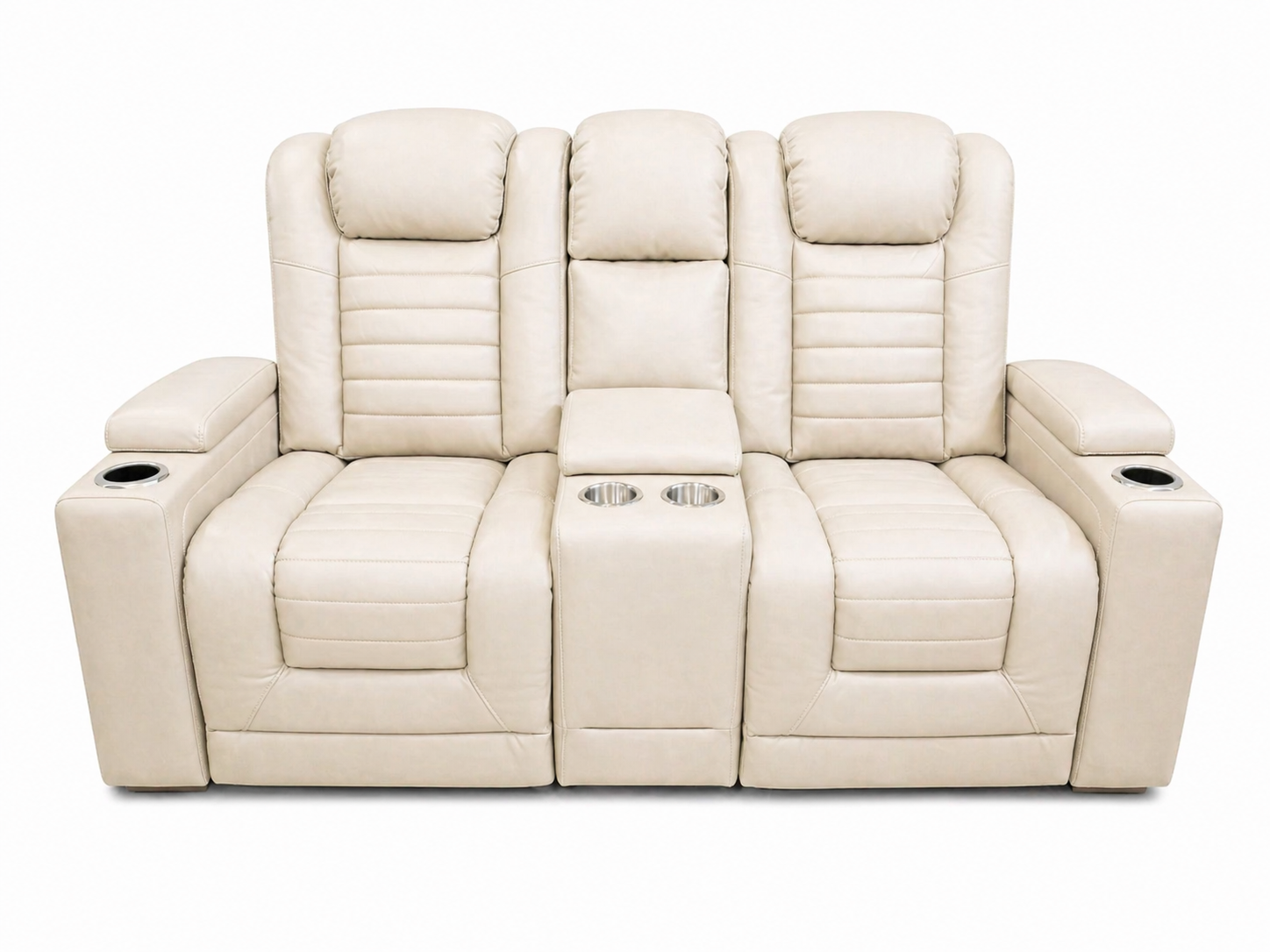 Apricot Power Reclining Console Sofa