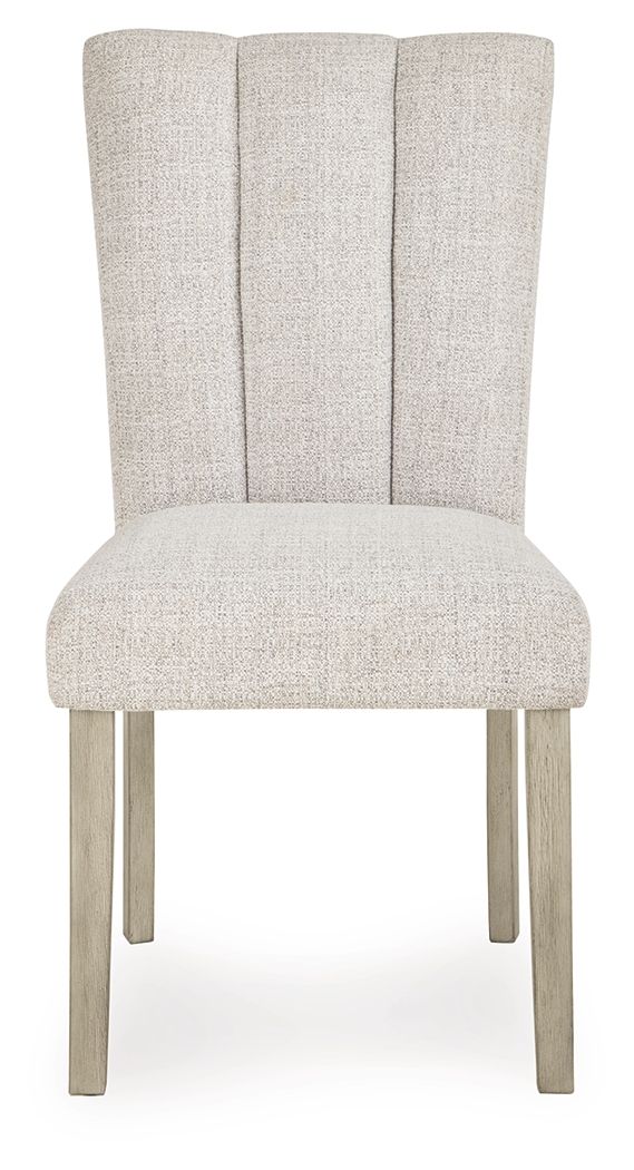 Larawyn - Chaise de salle à manger rembourrée (lot de 2) - Bisque
