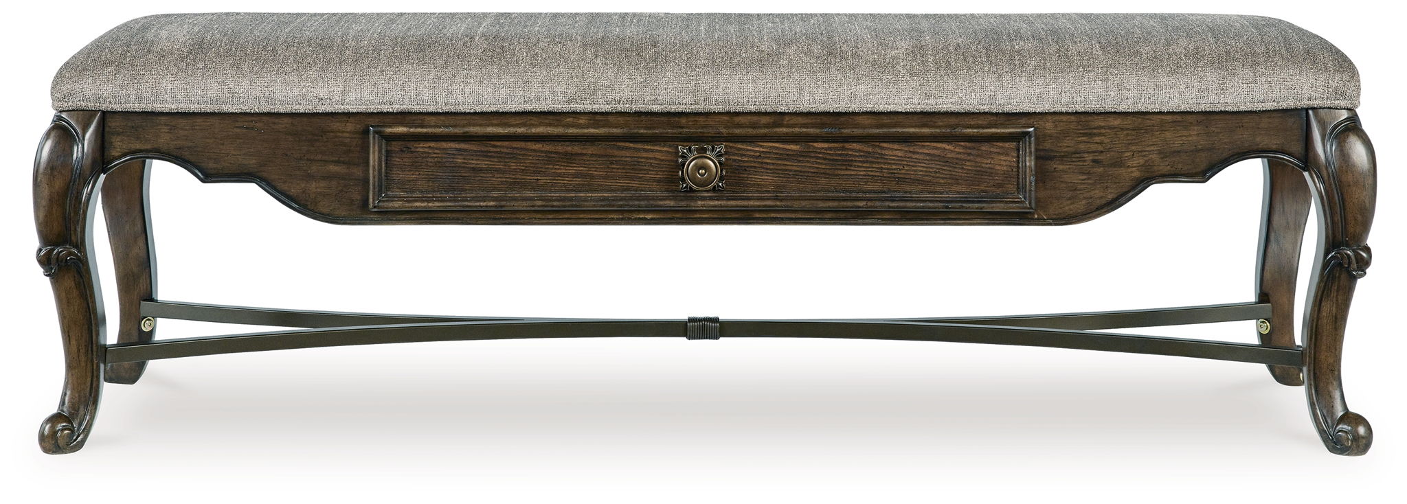 Maylee - Banc de rangement rembourré - Marron foncé