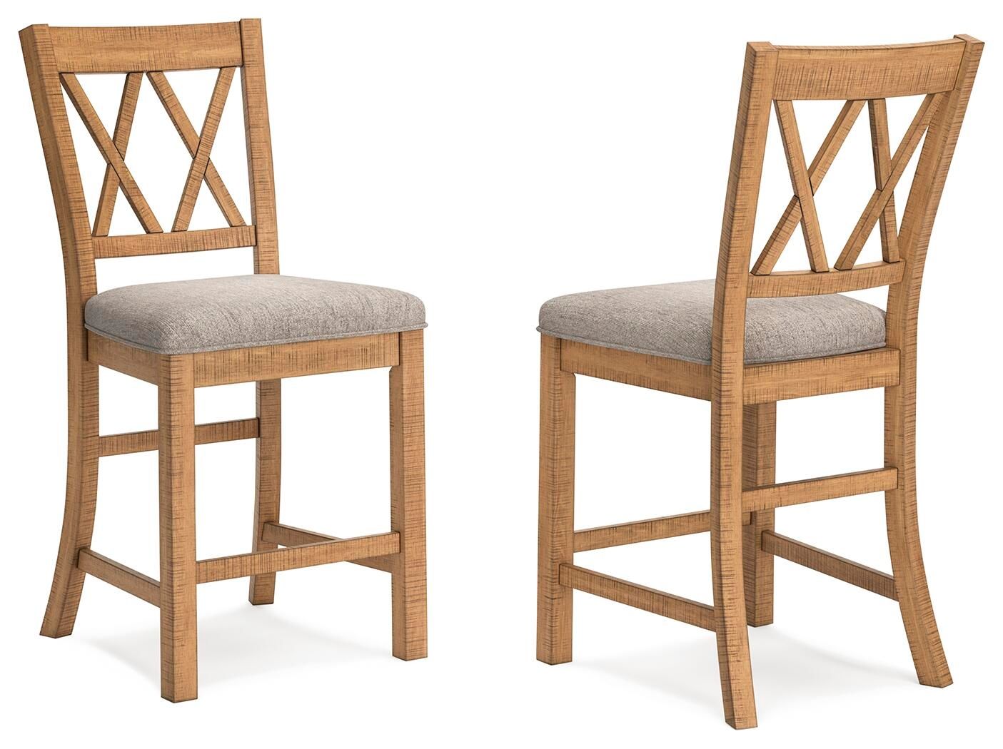 Havonplane - Tabouret de bar rembourré (Lot de 2) - Marron