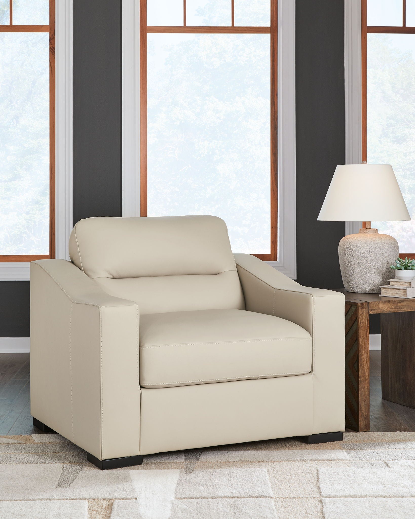 Treasure Trove - Fauteuil Une Place et Demie - Cuir Assorti - Amande