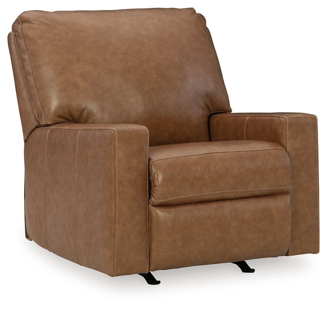 Bolsena - Fauteuil inclinable à bascule - Cuir assorti - Caramel