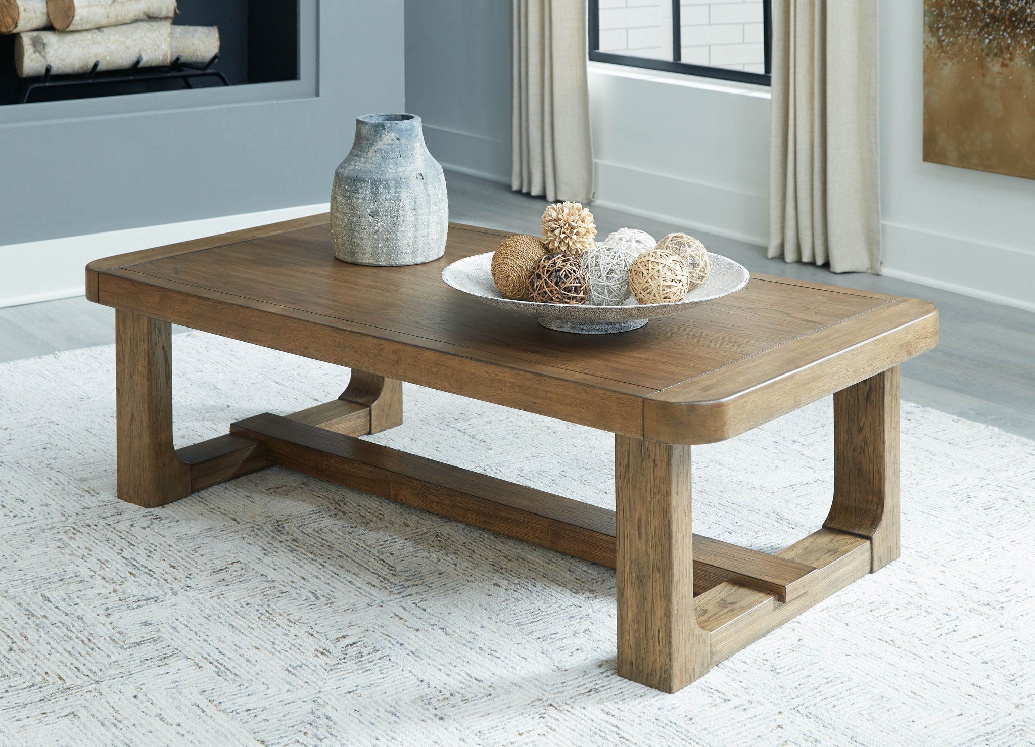 Cabalynn - Table basse rectangulaire - Marron clair
