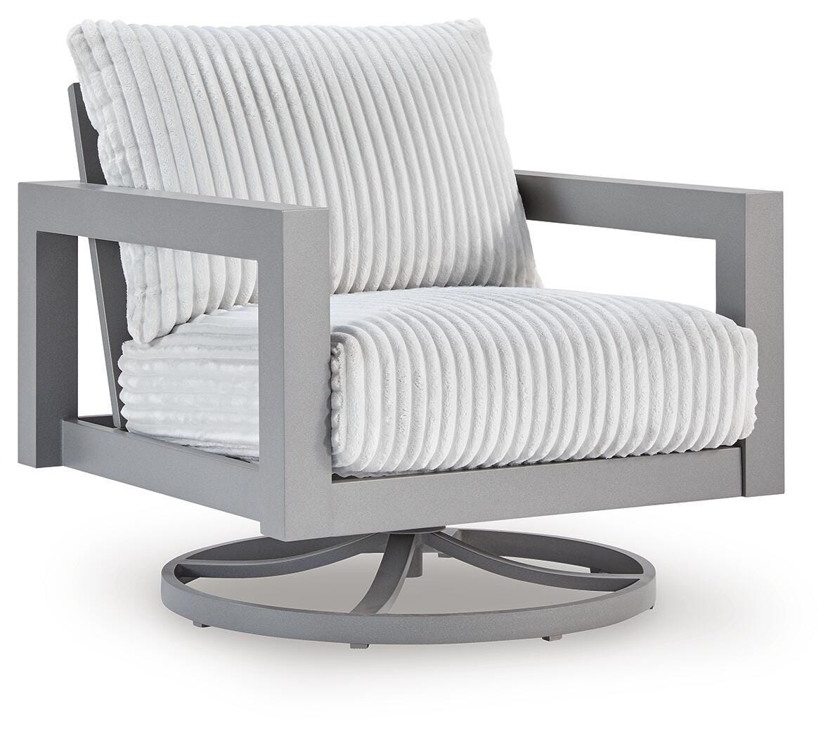 Fauteuil pivotant Hurley Park avec coussin - Gris