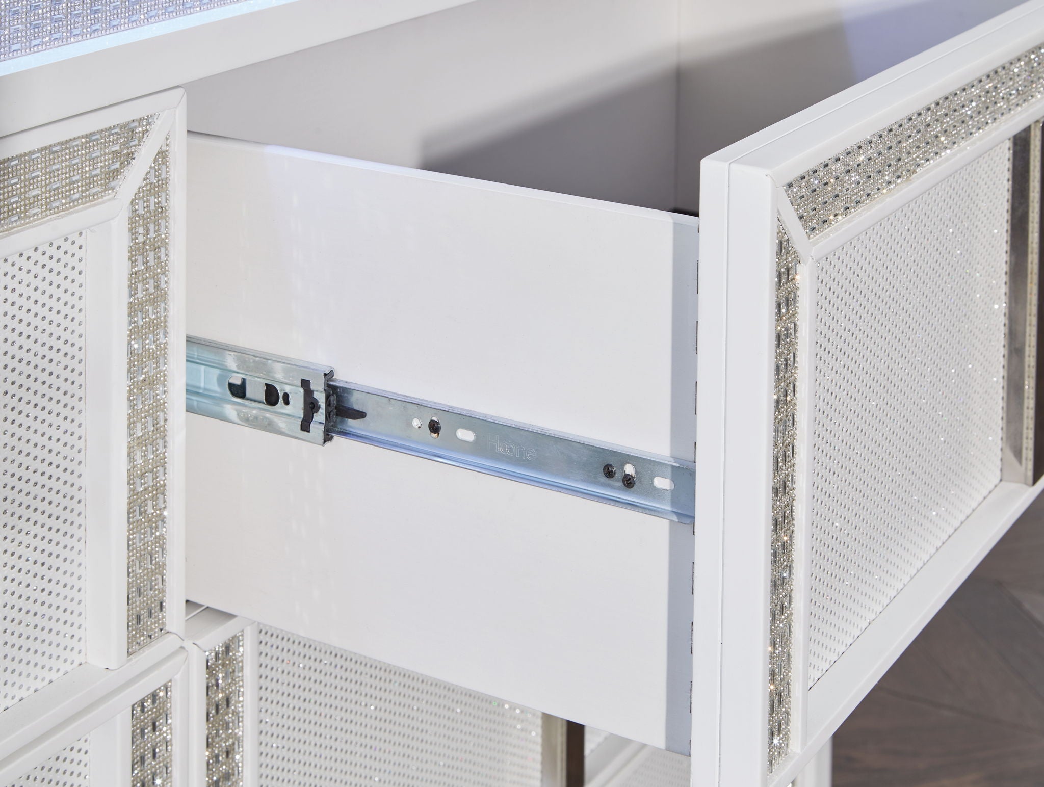 Commode et miroir Chalanna - Blanc