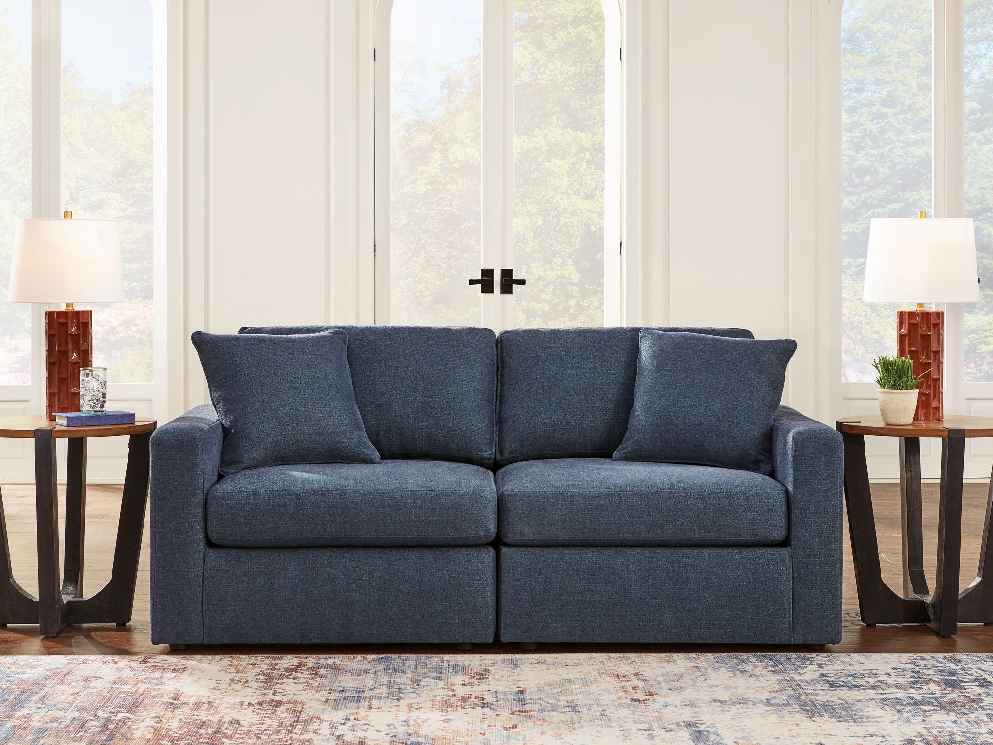 Modmax - Causeuse sectionnelle 2 places - Tissu - Encre