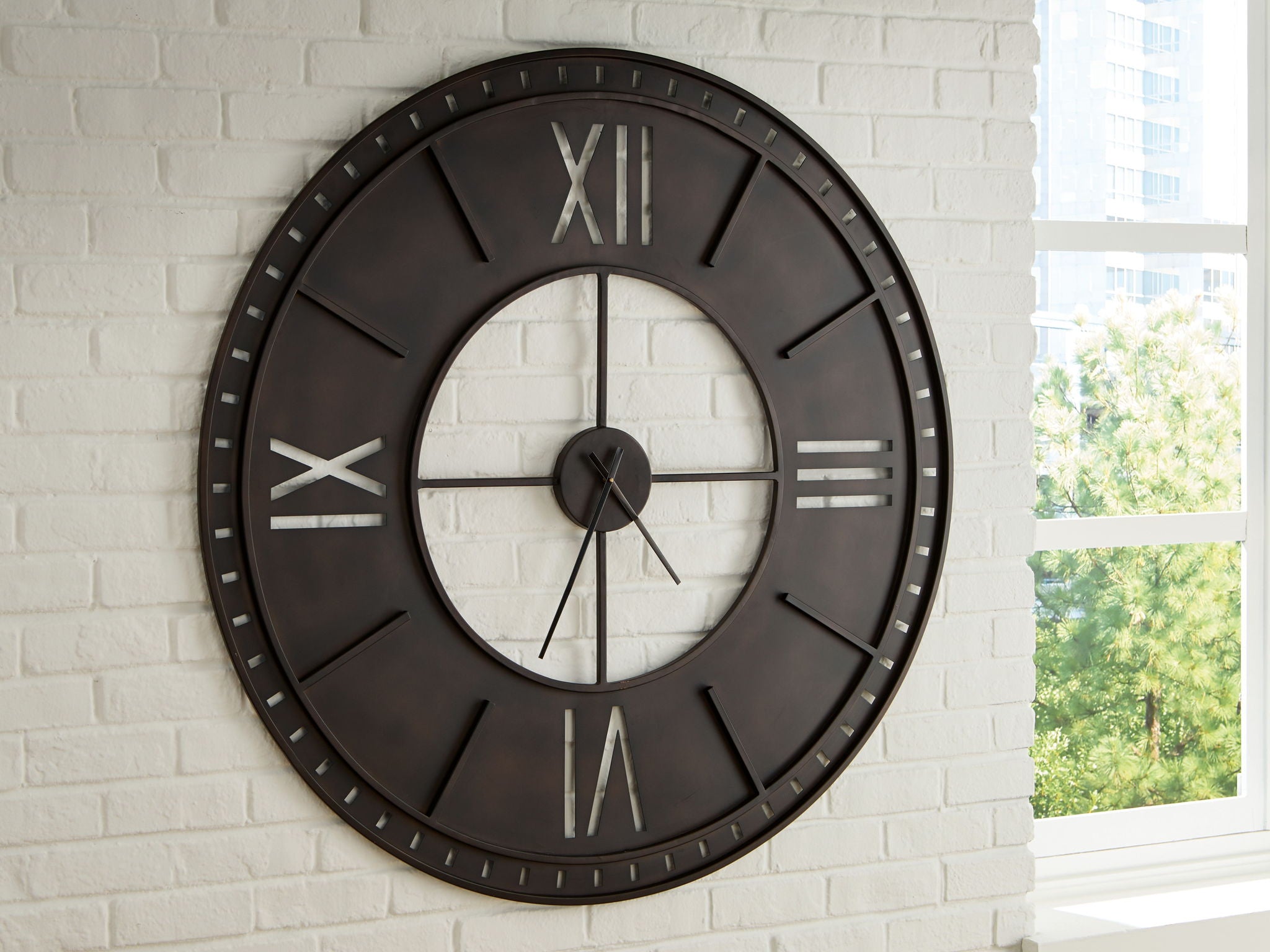 Lytle - Horloge murale - Marron antique