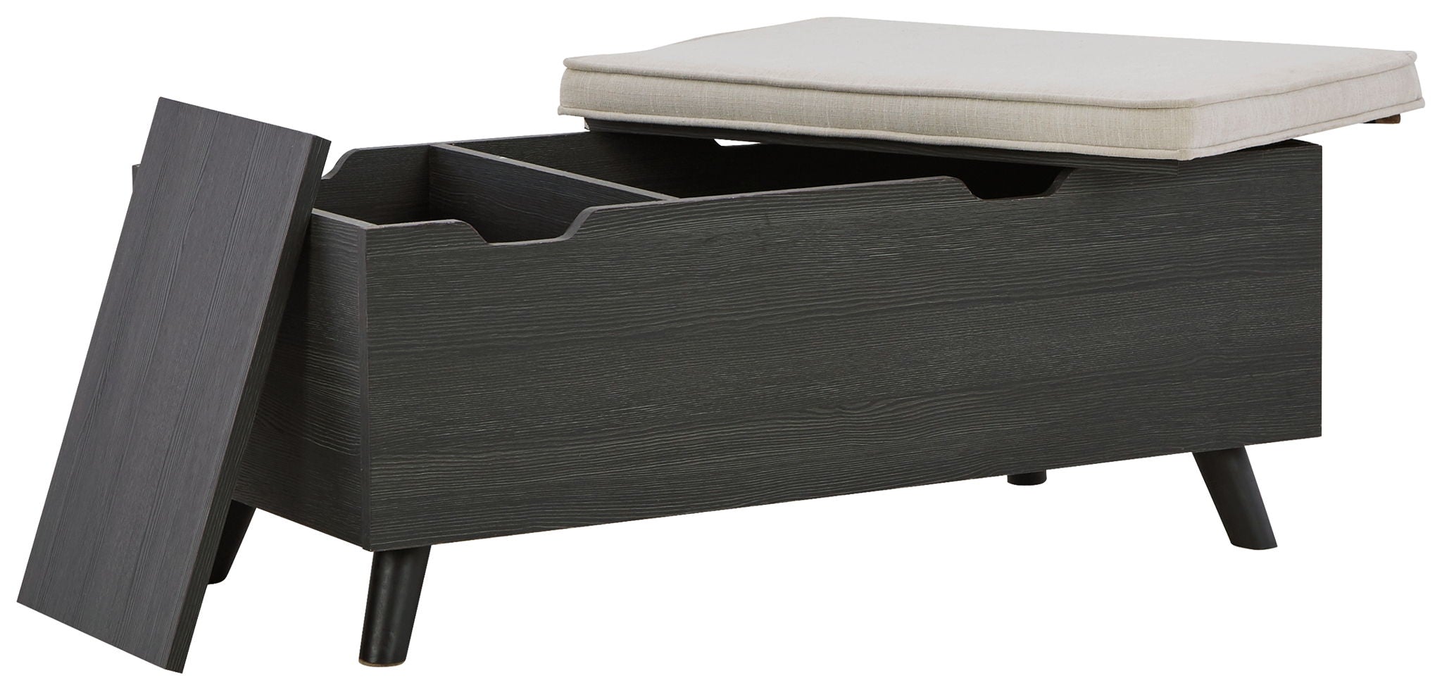 Yarlow - Banc de rangement - Gris foncé