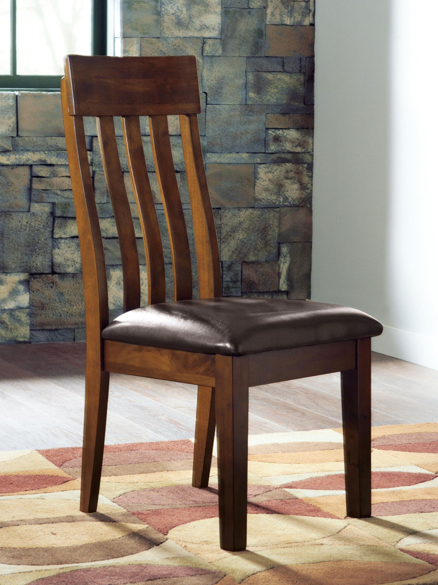 Ralene - Chaise d'appoint rembourrée (Lot de 2) - Marron moyen
