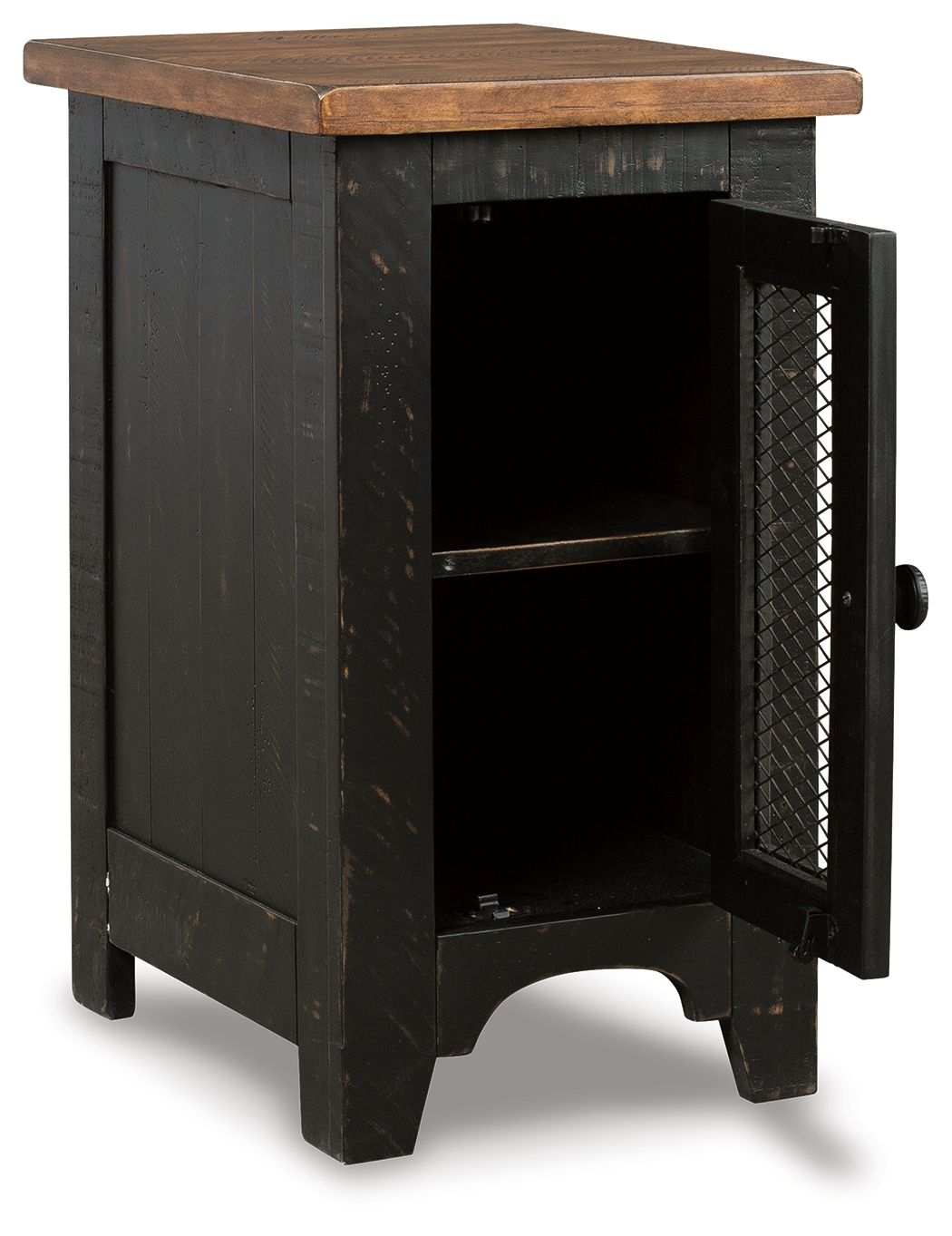 Valebeck - Table d'appoint de bout de canapé - Noir / Marron