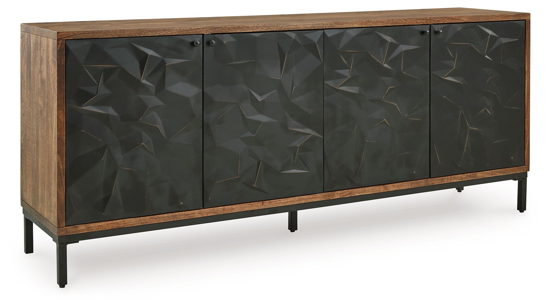 Dorannby - Armoire d'appoint - Noir / Marron