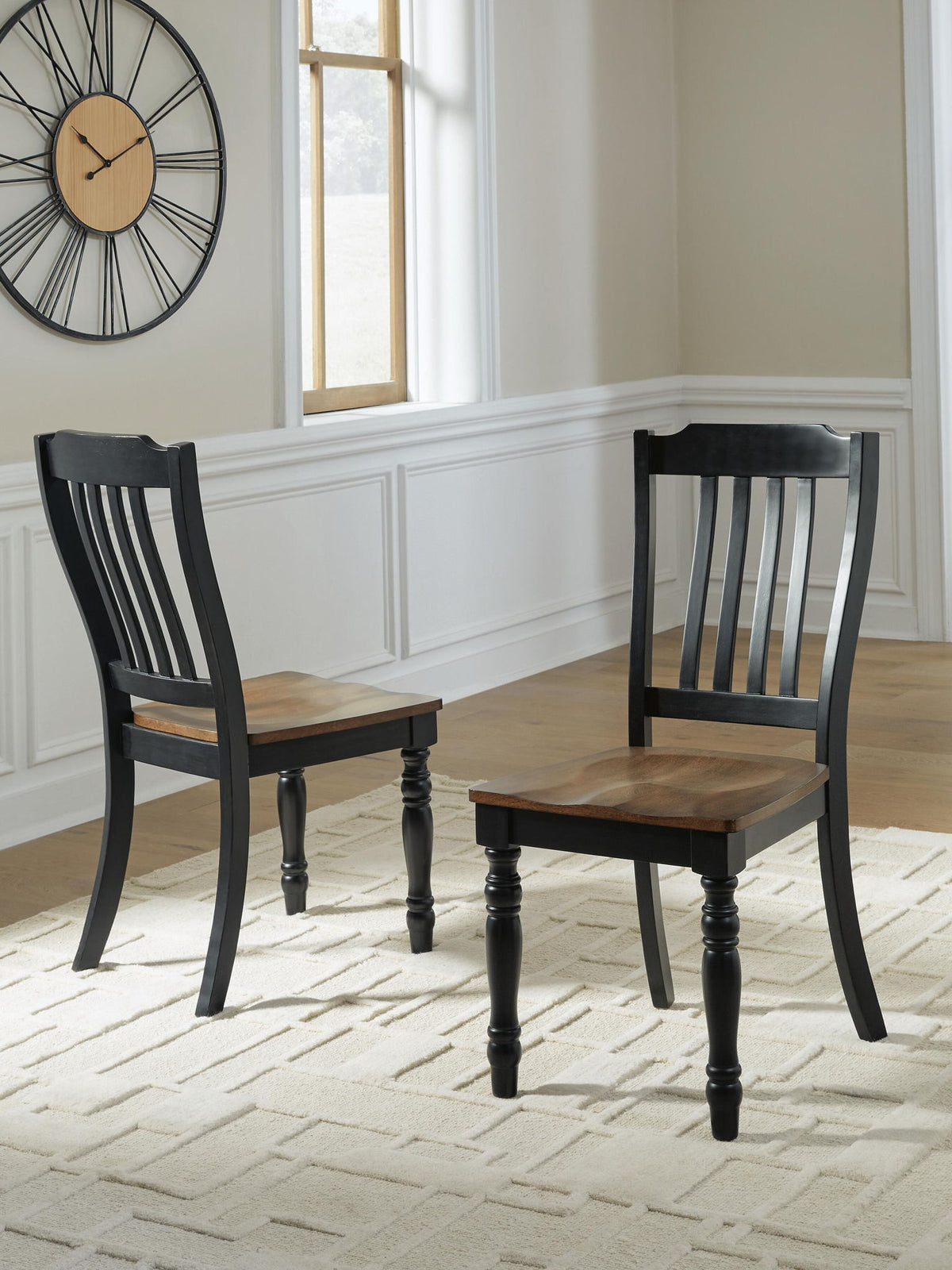 Clorazi - Chaise de salle à manger (lot de 2) - Noir / Marron