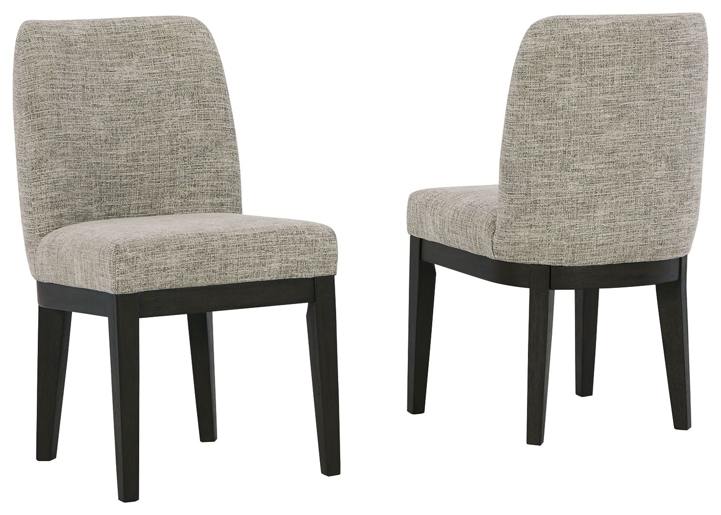Burkhaus - Chaise de salle à manger rembourrée (lot de 2) - Beige / Marron foncé