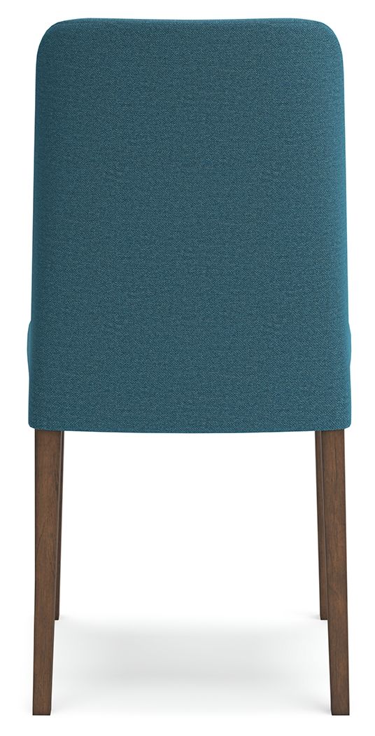 Lyncott - Chaise de salle à manger (lot de 2) - Bleu / Marron