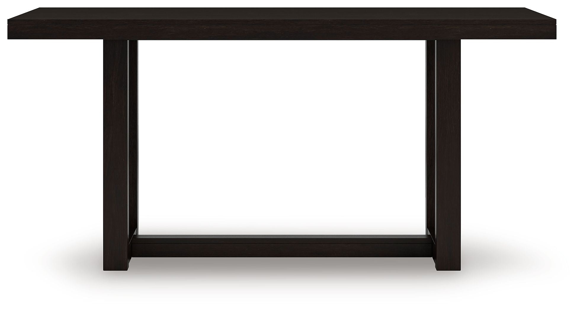 Neymorton - Table de comptoir de salle à manger rectangulaire - Brun grisâtre foncé