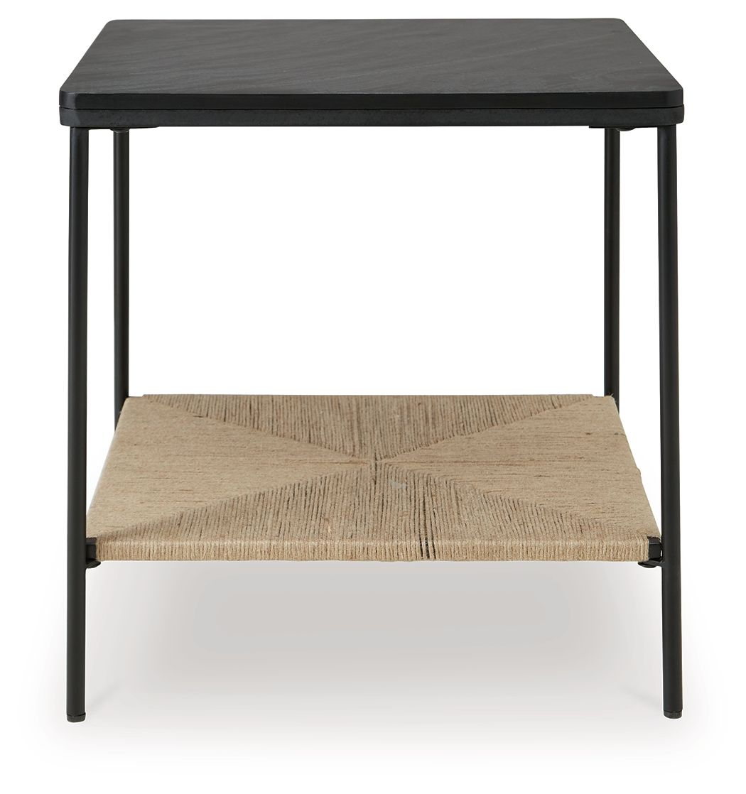 Minrich - Table d'appoint - Noir / Naturel