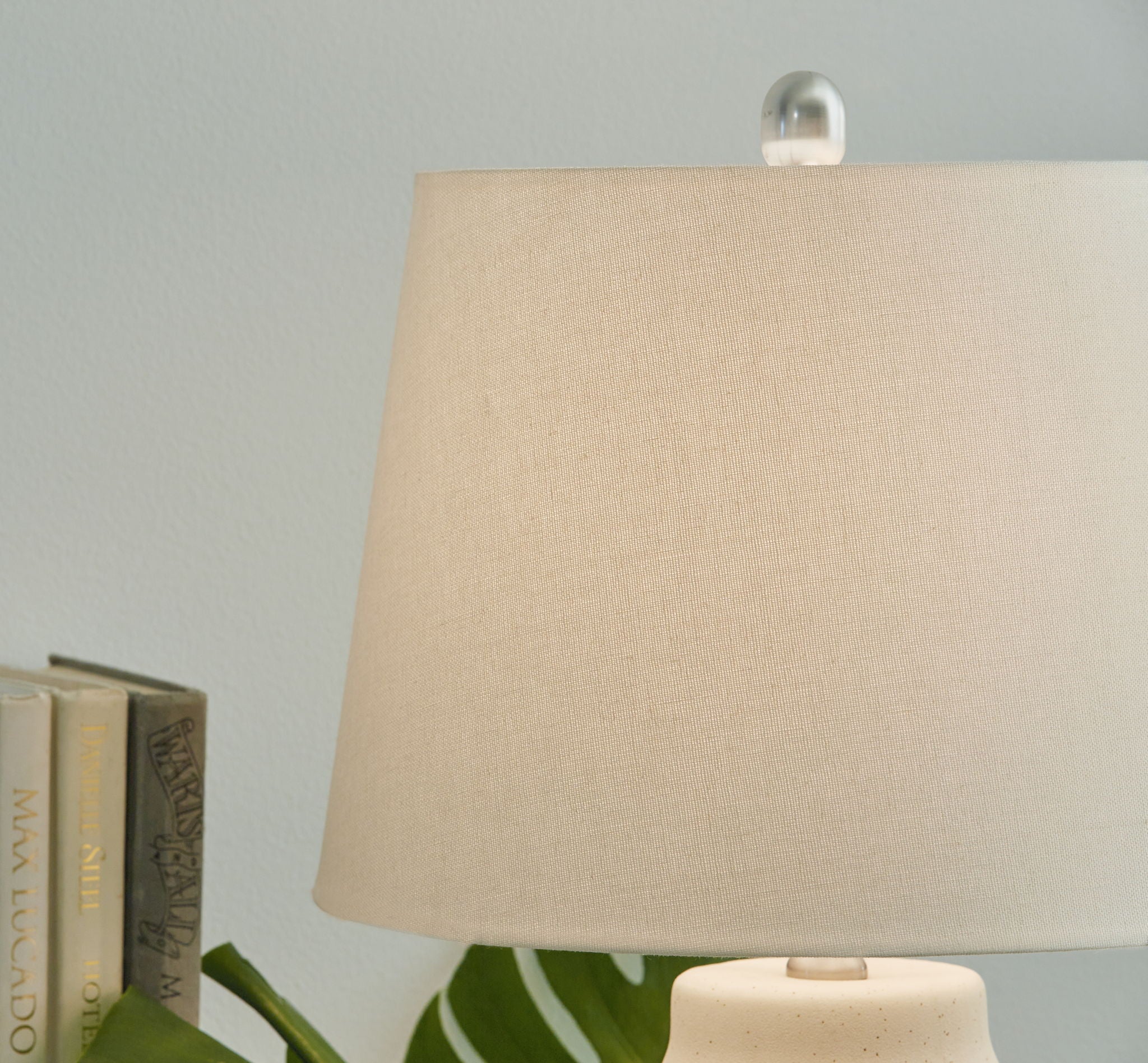Afener - Lampe de table en céramique (lot de 2) - Bleu / Beige