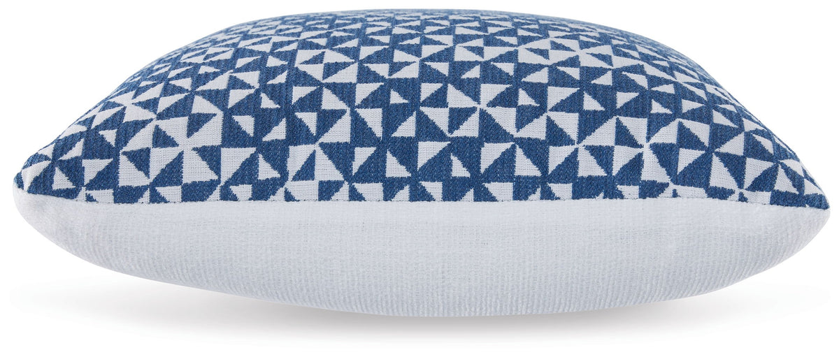 Jaycott Next-Gen Nuvella - Indoor/Outdoor Pillow (Set of 4) - Blue / White