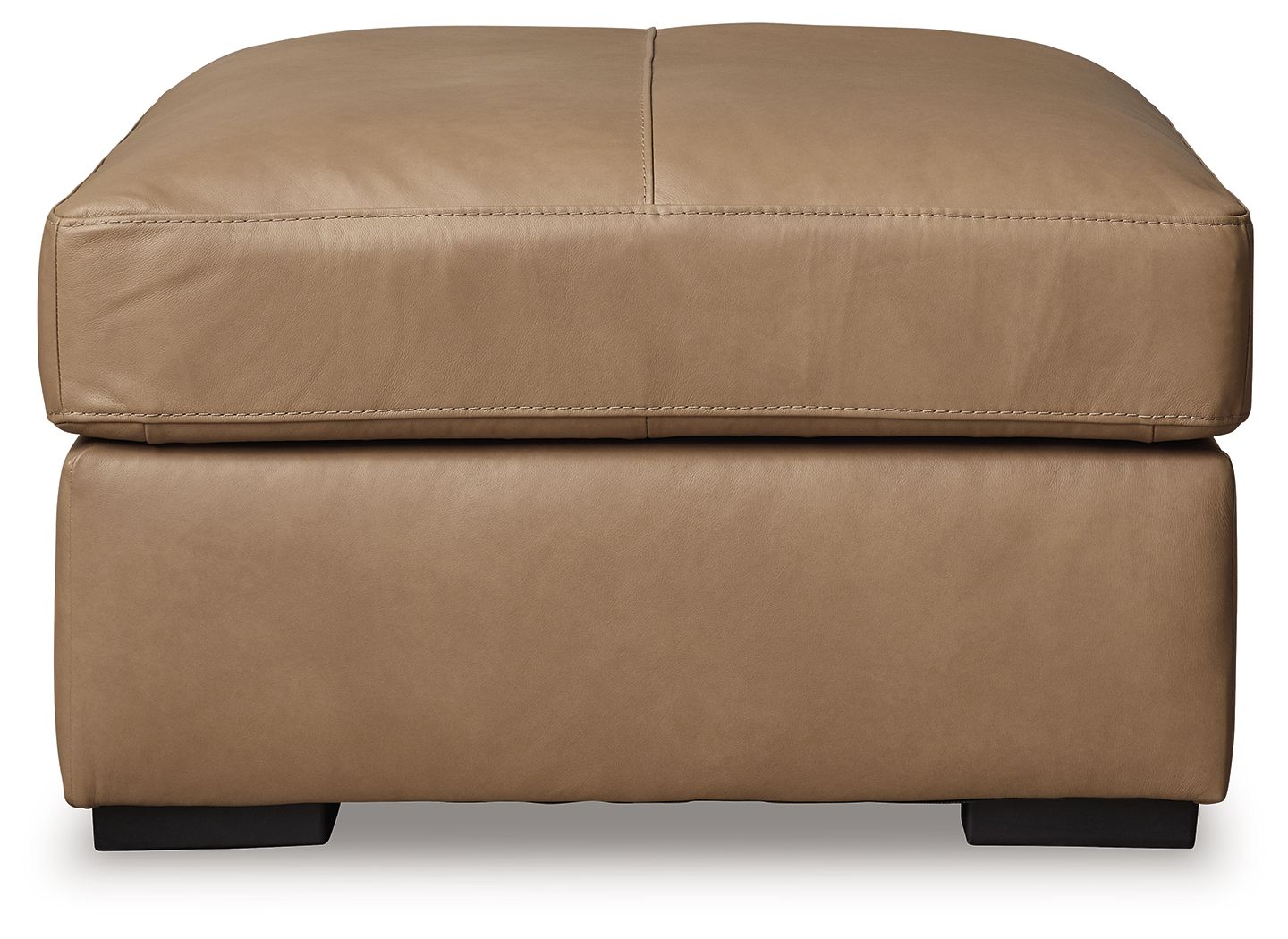Bandon - Grand Pouf d'appoint - Cuir assorti - Caramel