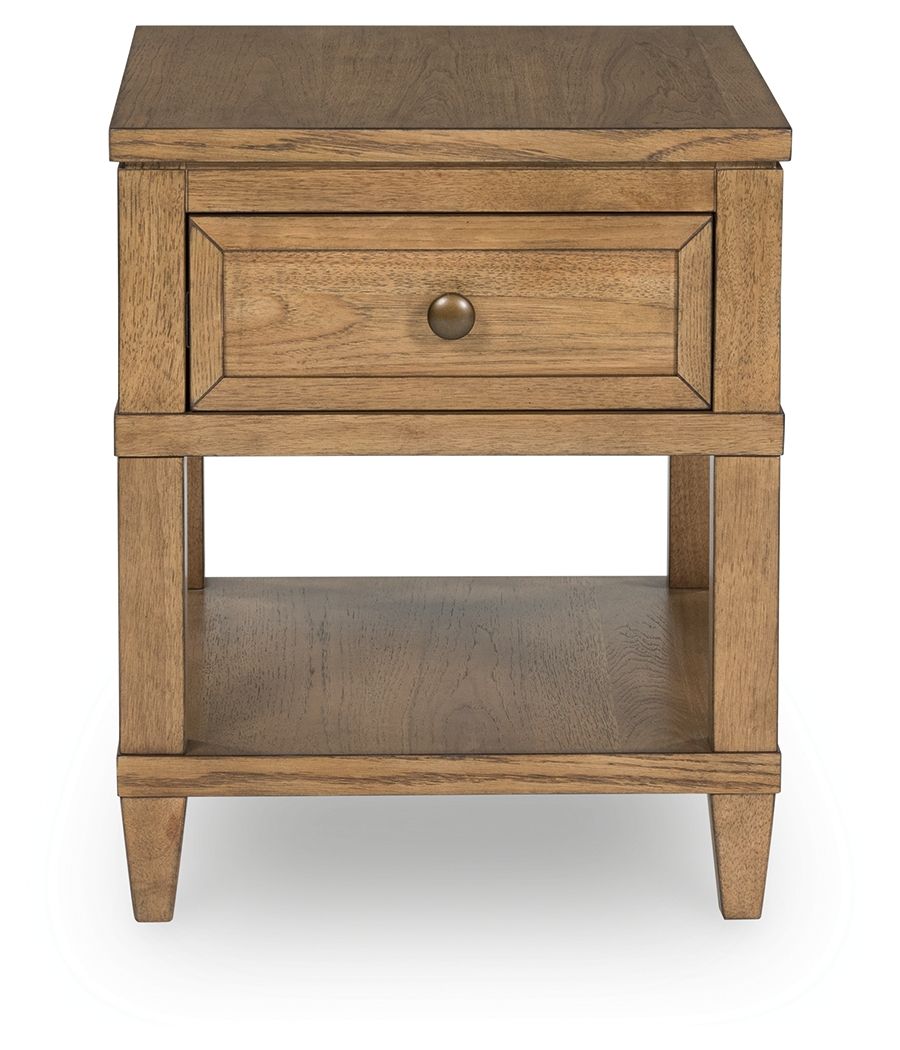 Sharlance - Table d'appoint rectangulaire - Marron clair