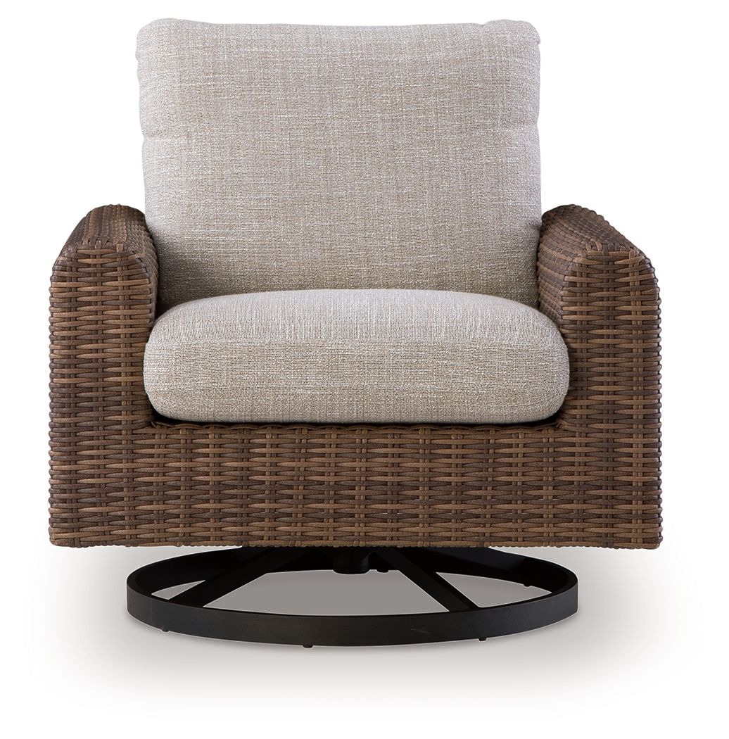 Dolan Creek - Chaise longue pivotante avec coussin - Gris / Marron