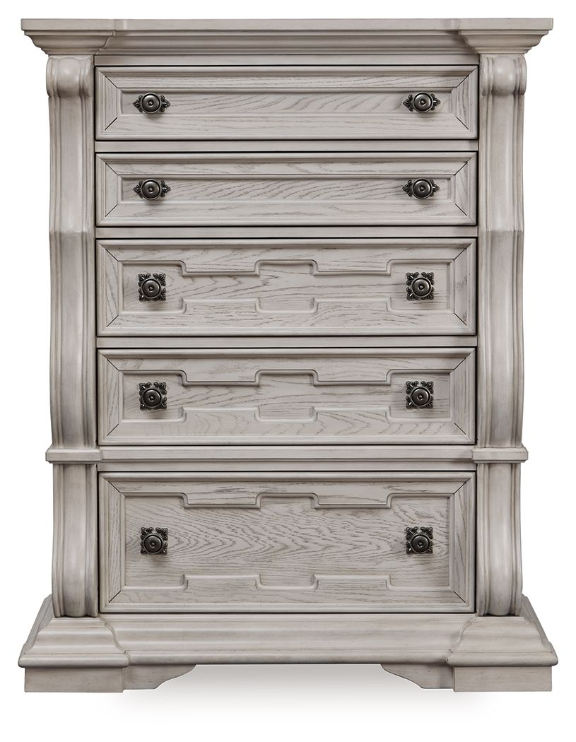 Bruchandi - Commode à cinq tiroirs - Blanc antique