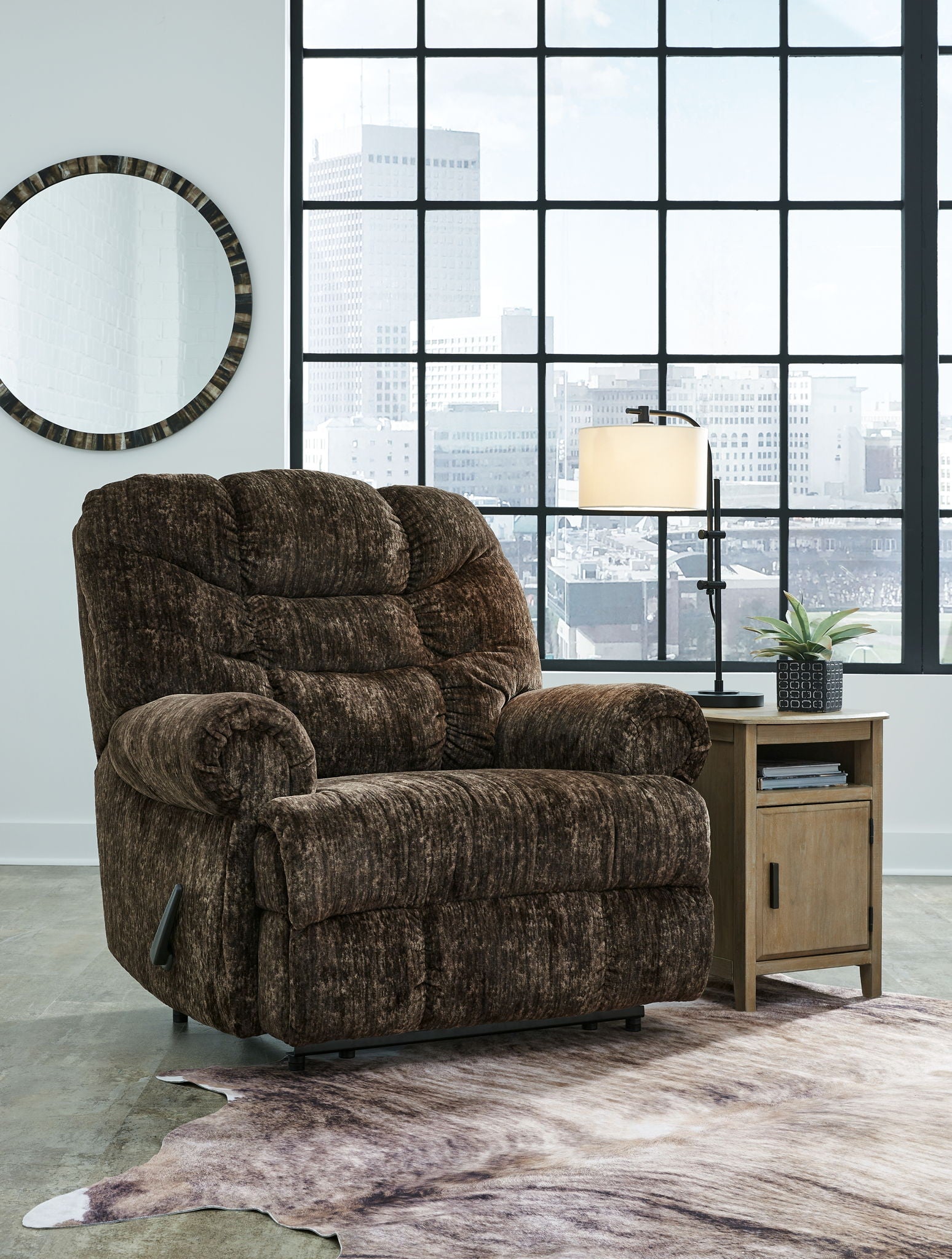 Fauteuil inclinable Movie Man – Zéro dégagement mural – Tissu – Chocolat