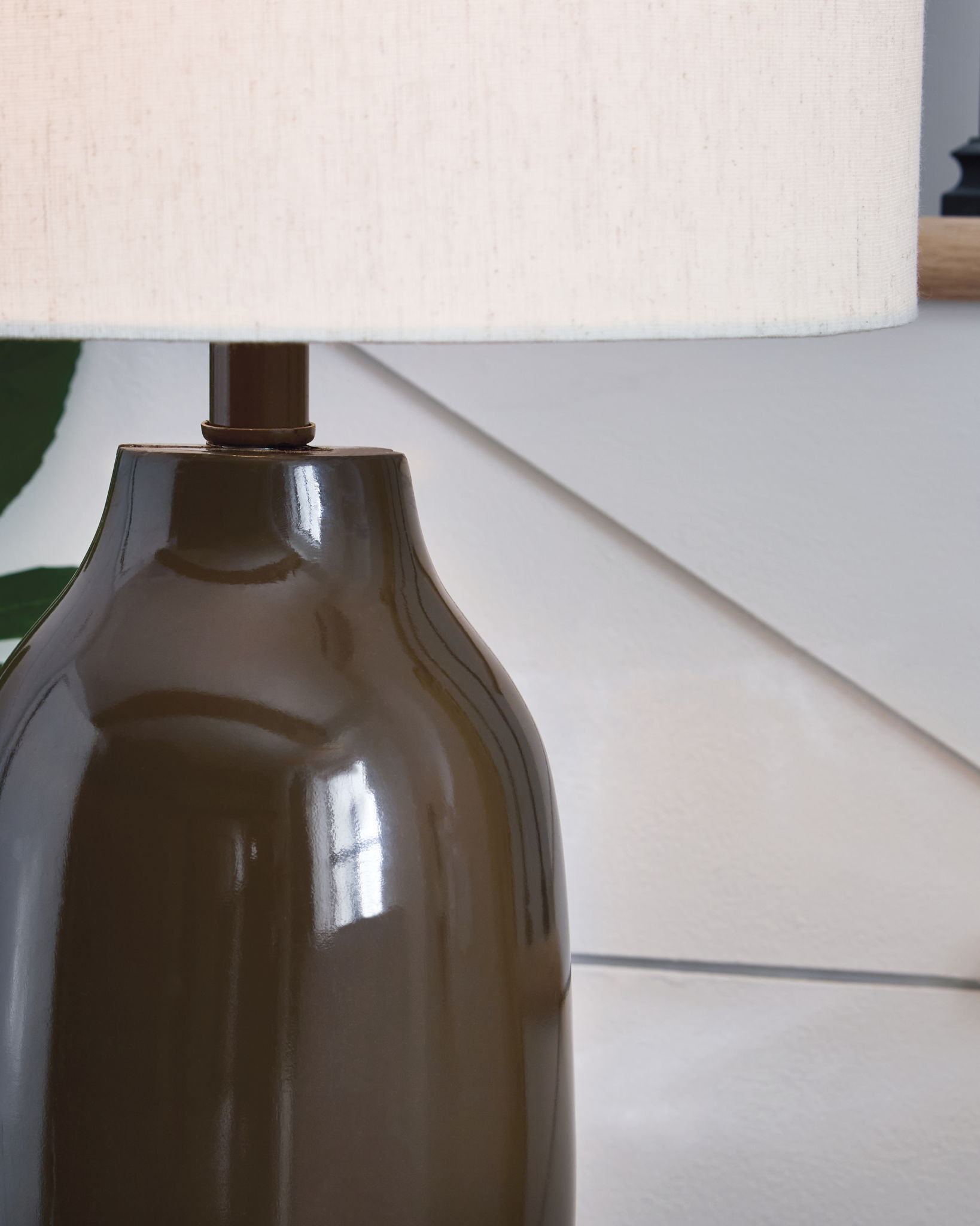 Jyler - Lampe de table en terre cuite - Marron