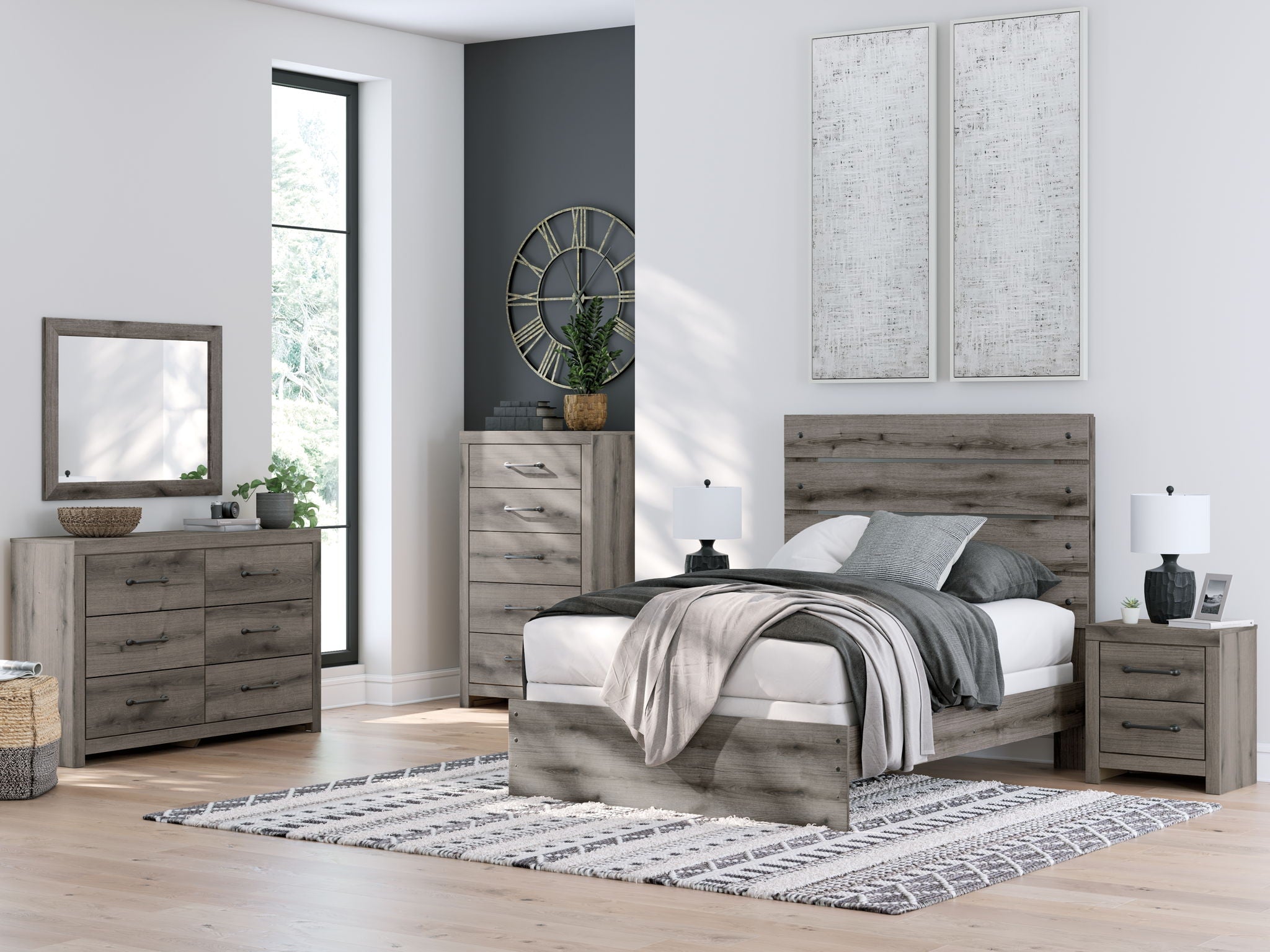 Graystorm - Miroir de chambre - Gris Brun