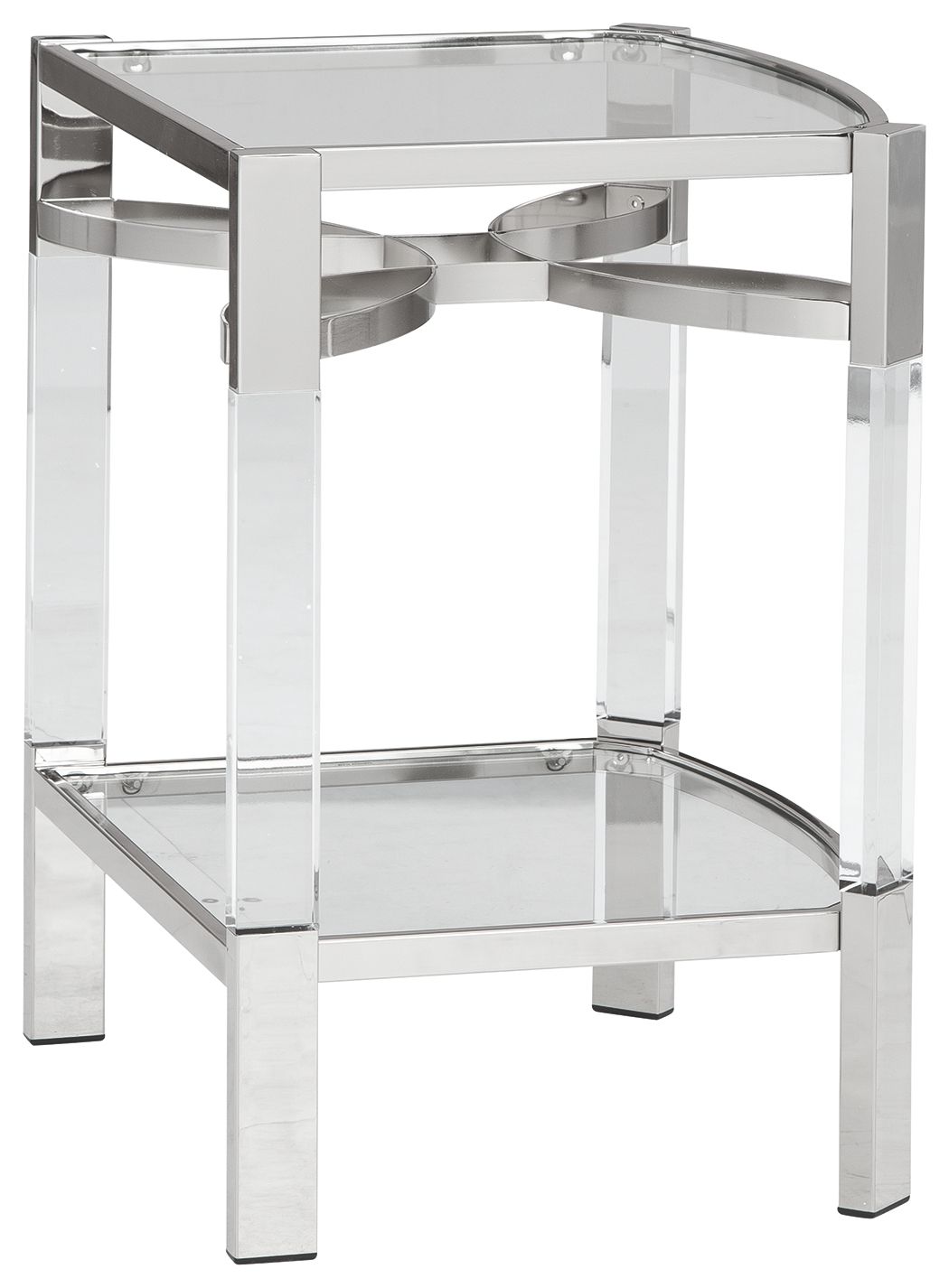 Chaseton - Table d'appoint - Fini transparent / argenté