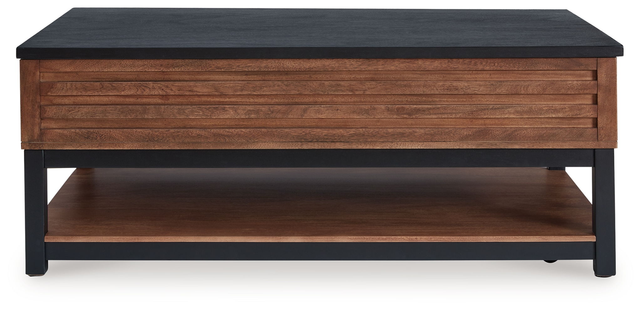 Kallari - Table basse relevable - Marron chaud / Noir